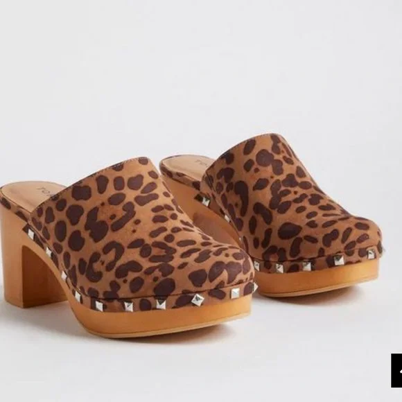 Torrid leopard platform wooden mule - Picture 2 of 9